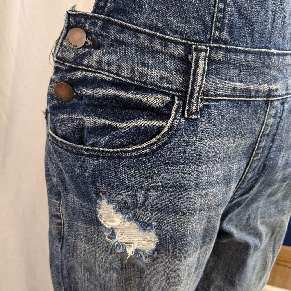 Refuge EUC bib overalls distressed 6 medium wash - Picture 7 of 16